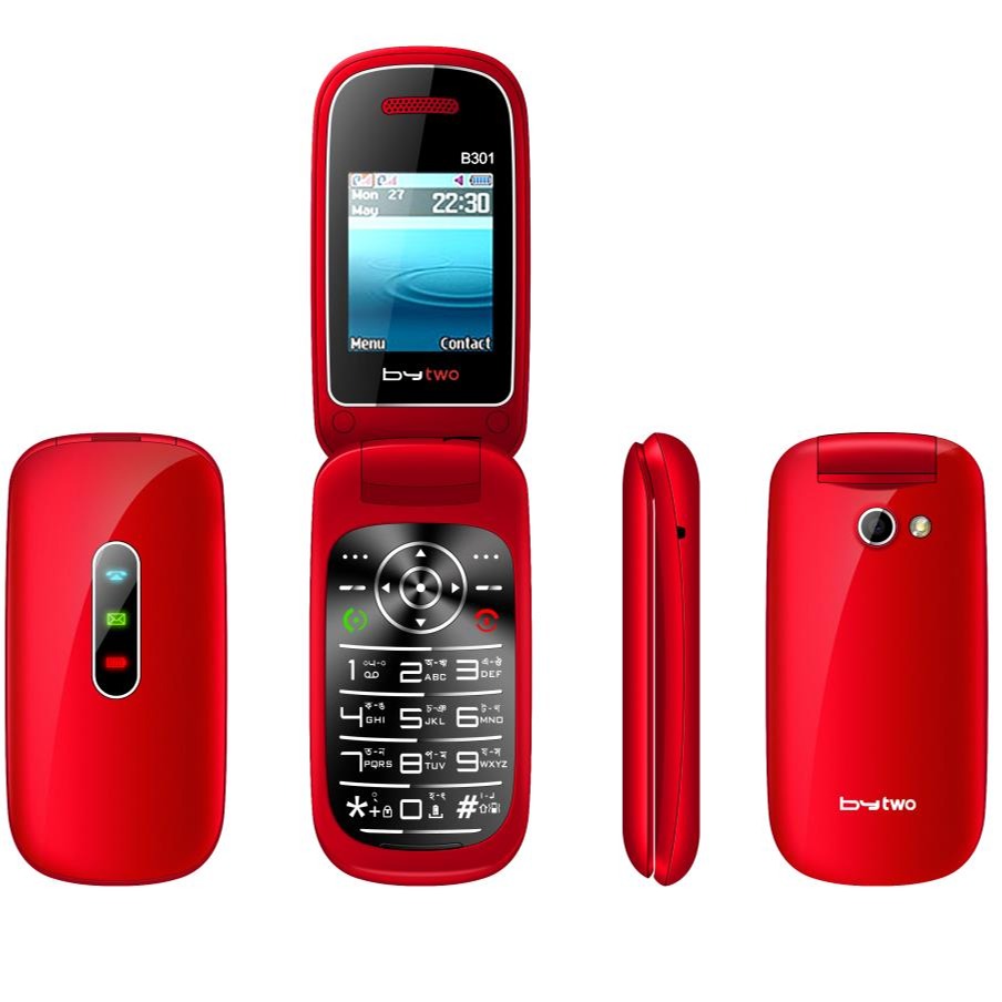 Bytwo 301 Folding Phone Dual Sim (Dark Blue, Black, Red)